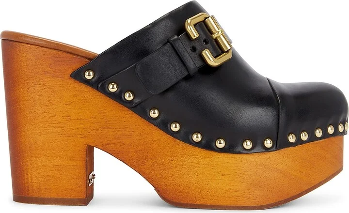 Chloe Jeanette Clog Sandal in Black