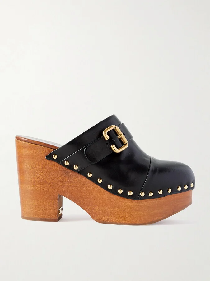 Chloé - Jeanette Studded Platform Clogs - Black
