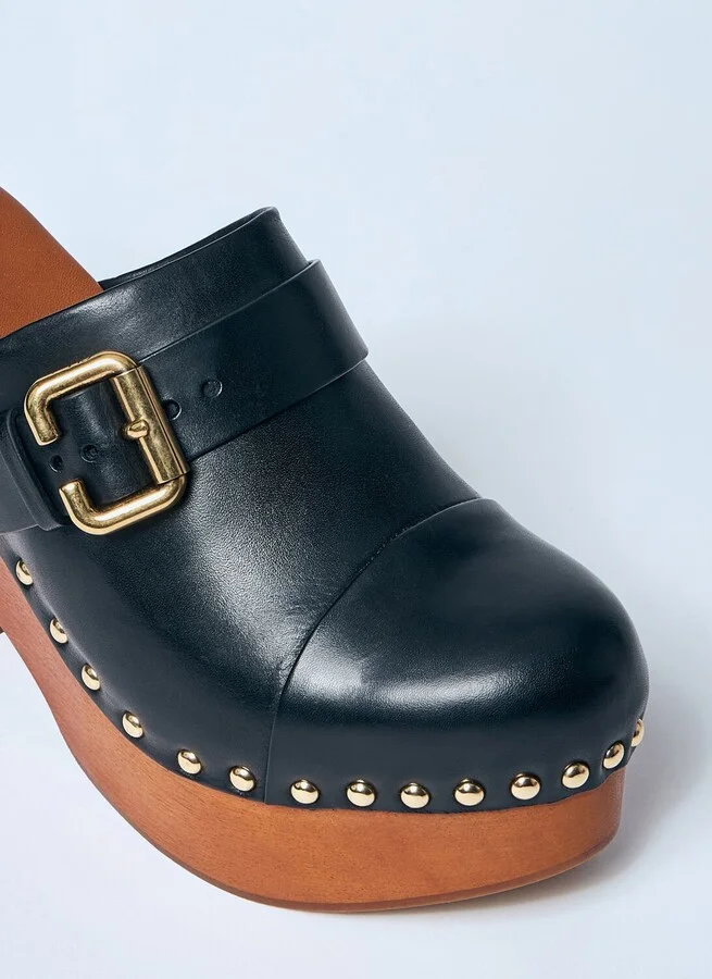 Chloé Jeannete Wedge Clogs - Woman Platforms Black Eu - 36 - Image 3