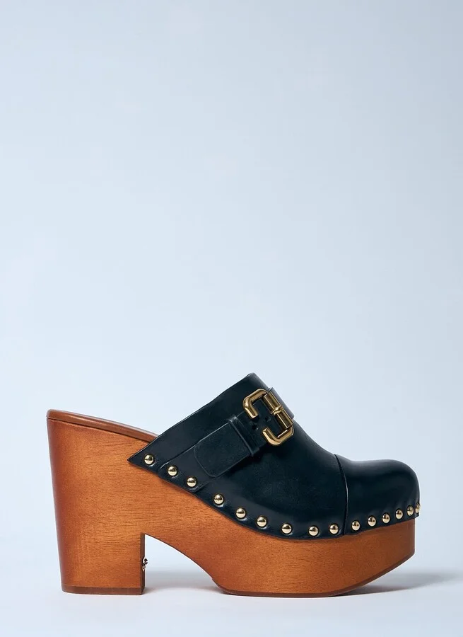 Chloé Jeannete Wedge Clogs - Woman Platforms Black Eu - 36