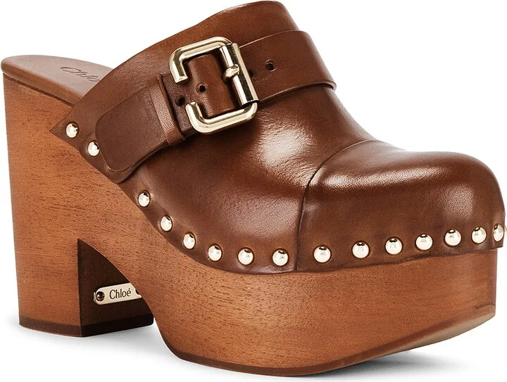 Chloe Jeannette Clog in Brown - Image 2