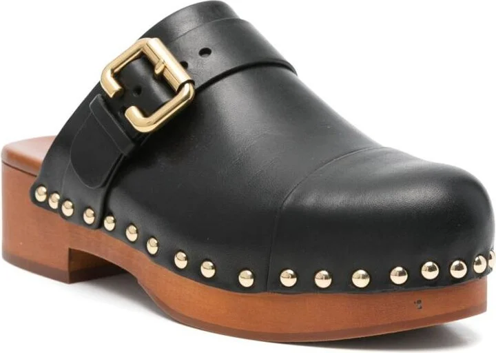 Chloé Jeannette Leather Clogs - Image 3
