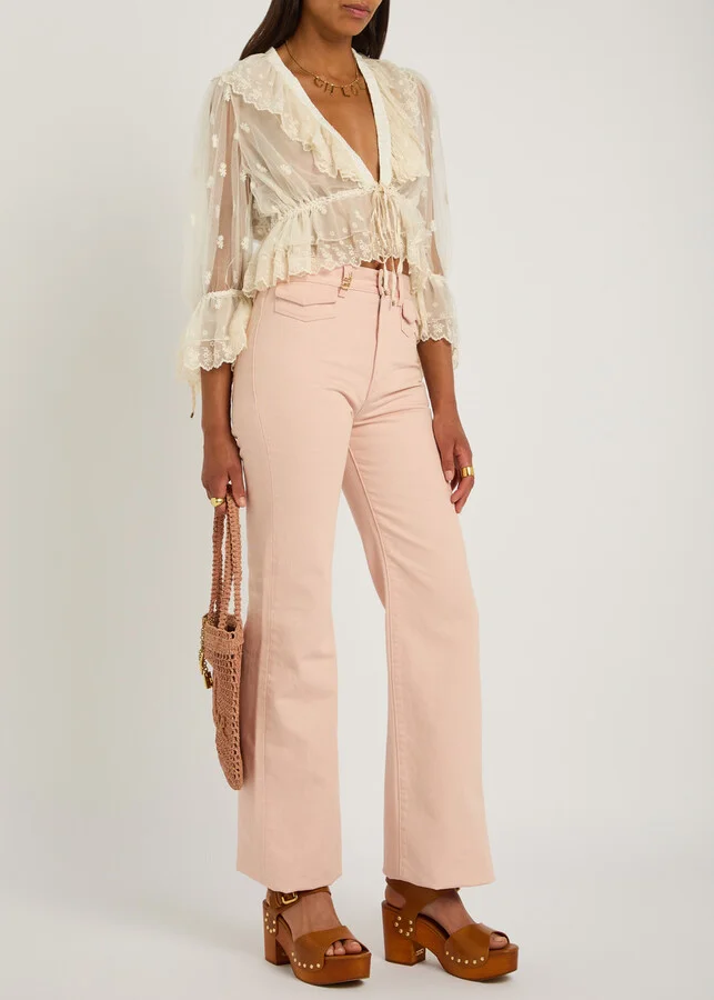 Chloe Jeannette Leather Platform Sandals - Image 6