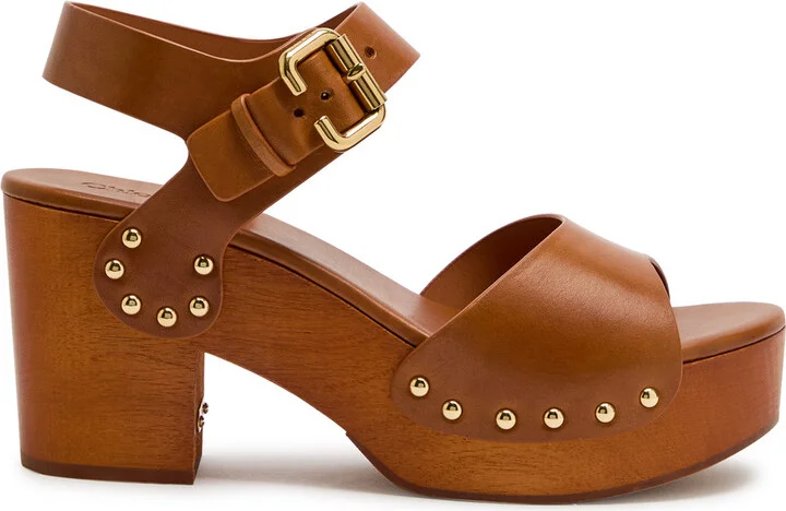 Chloe Jeannette Leather Platform Sandals