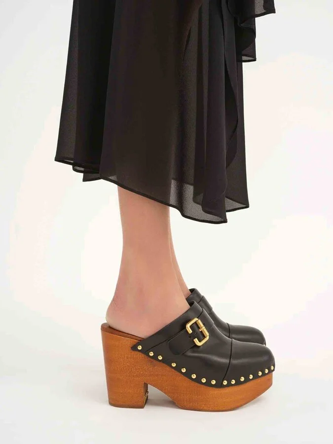 Chloé Jeannette Wedge Clogs - Image 2