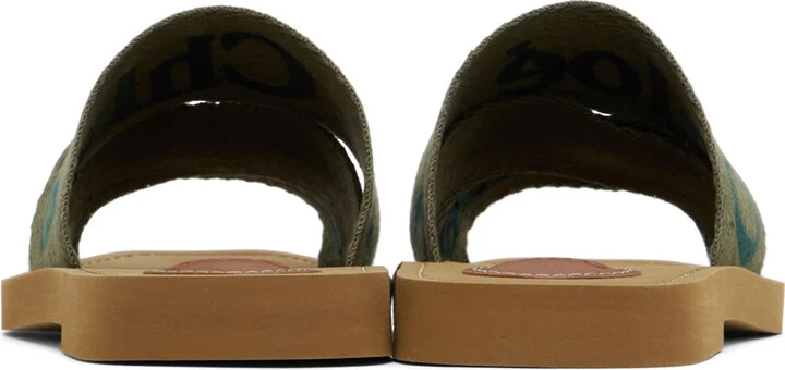 Chloé Khaki Woody Sandals - Image 2