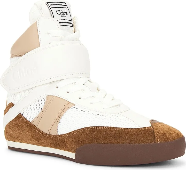 Chloe Kick High Top Sneaker in Brown - Image 2