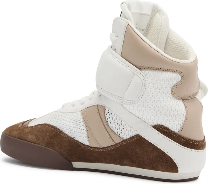 Chloe Kick Panelled Mesh Hi-top Sneakers - Image 2