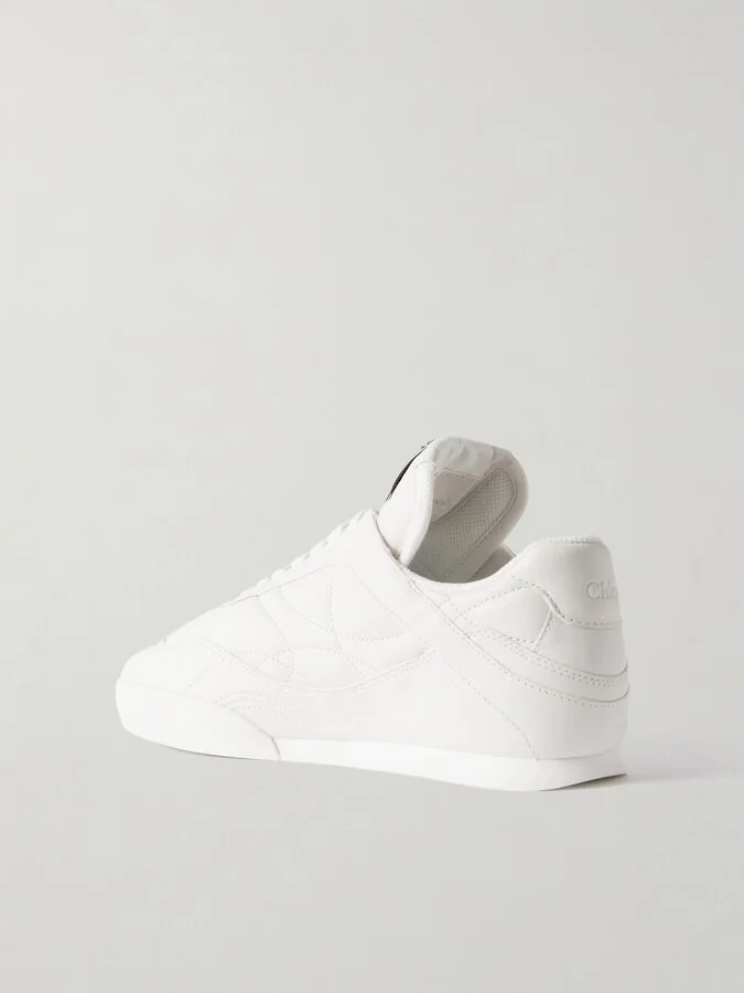 Chloé - Kick Quilted-leather Sneakers - White - Image 3