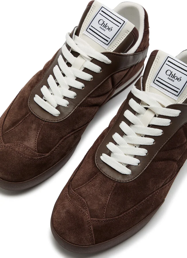 Chloe Kick Quilted Suede Sneakers - Image 3