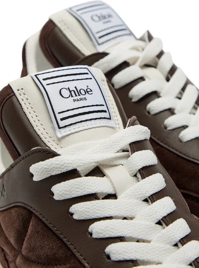 Chloe Kick Quilted Suede Sneakers - Image 4