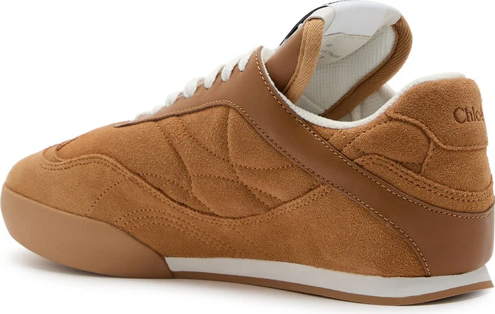 Chloe Kick Quilted Suede Sneakers - Image 5