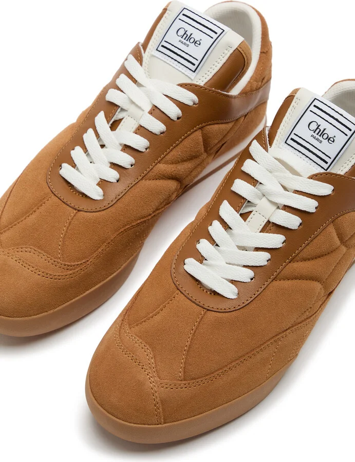 Chloe Kick Quilted Suede Sneakers - Image 6