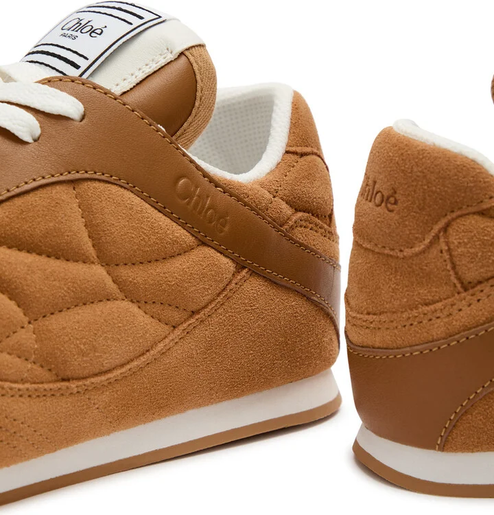 Chloe Kick Quilted Suede Sneakers - Image 7