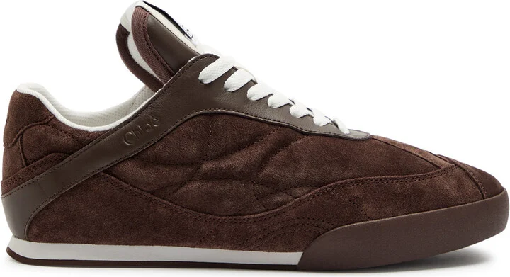 Chloe Kick Quilted Suede Sneakers