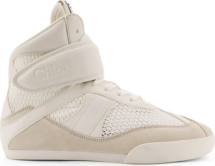 Chloé Kick Synthetic Fabric And Suede Sneakers