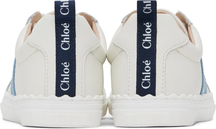 Chloé Kids Off-White Lauren Low-Top Sneakers - Image 2