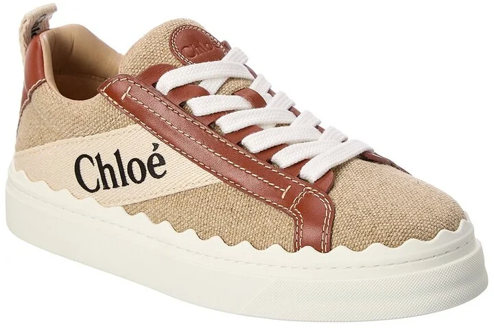 Chloé Lauren Canvas & Leather Sneaker