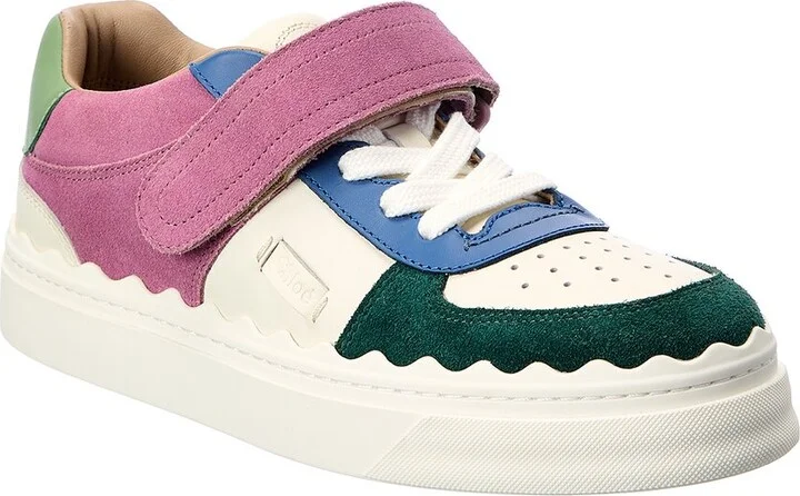Chloé Lauren Leather & Suede Sneaker