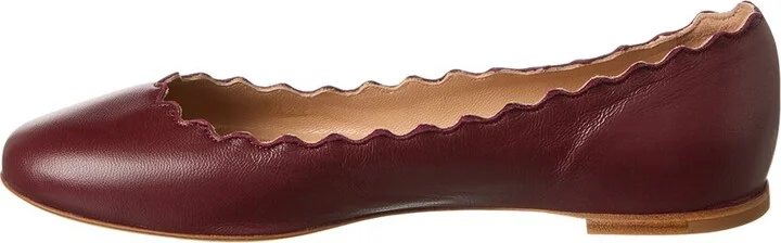 Chloé Lauren Scalloped Leather Ballerina Flat - Image 2