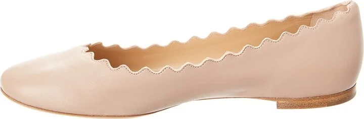 Chloé Lauren Scalloped Leather Ballerina Flat - Image 2