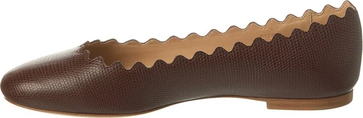 Chloé Lauren Scalloped Leather Ballerina Flat - Image 2