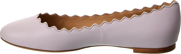 Chloé Lauren Scalloped Leather Ballerina Flat - Image 2