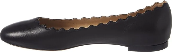 Chloé Lauren Scalloped Leather Ballerina Flat - Image 2