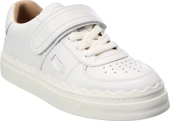Chloé Lauren Scalloped Leather Sneaker