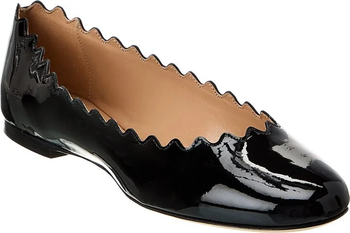 Chloé Lauren Scalloped Patent Ballet Flat