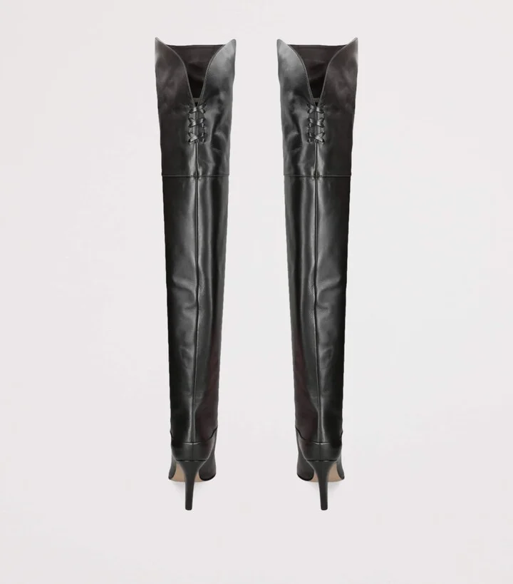 Chloé Leather Eve Over-The-Knee Boots 85 - Image 2