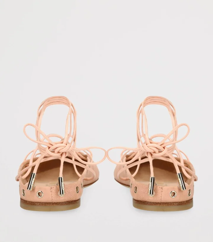 Chloé Leather Ghilies Ballet Flats - Image 2