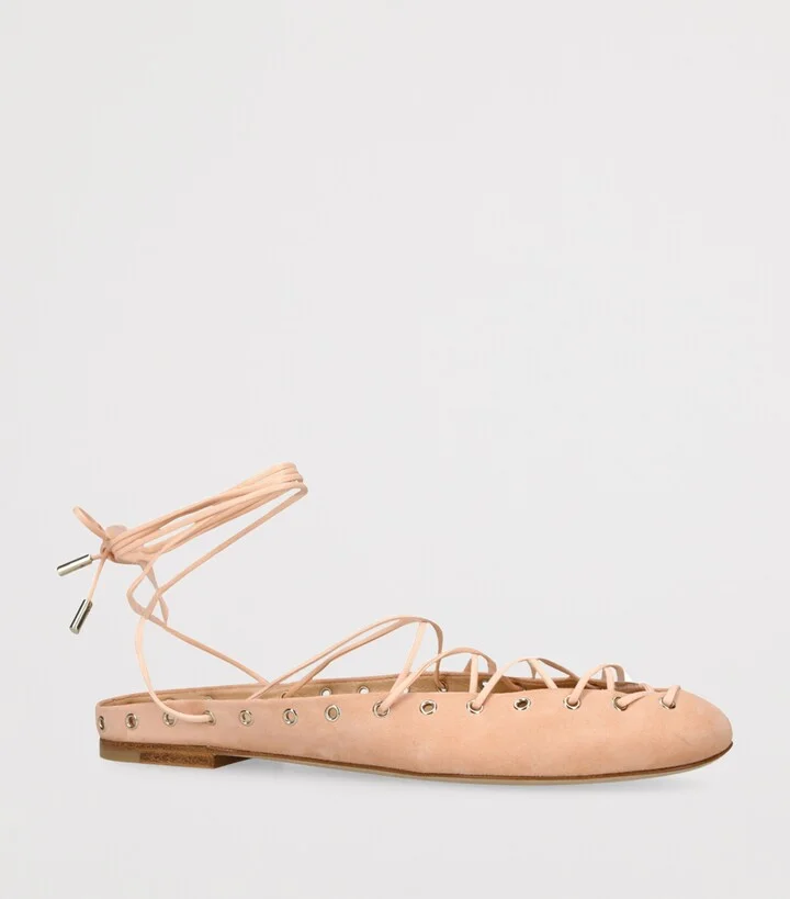 Chloé Leather Ghilies Ballet Flats - Image 3