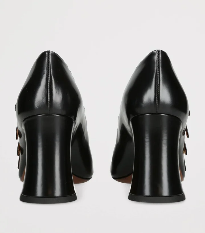 Chloé Leather Janis Pumps 85 - Image 2