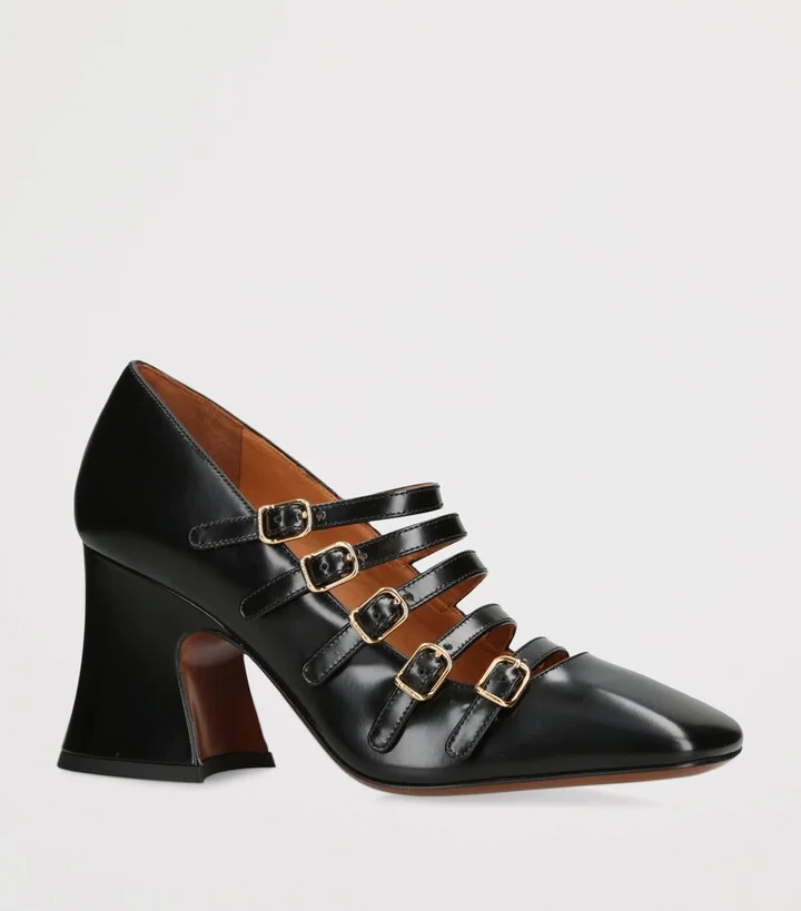 Chloé Leather Janis Pumps 85 - Image 3