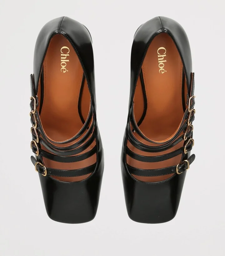 Chloé Leather Janis Pumps 85 - Image 4