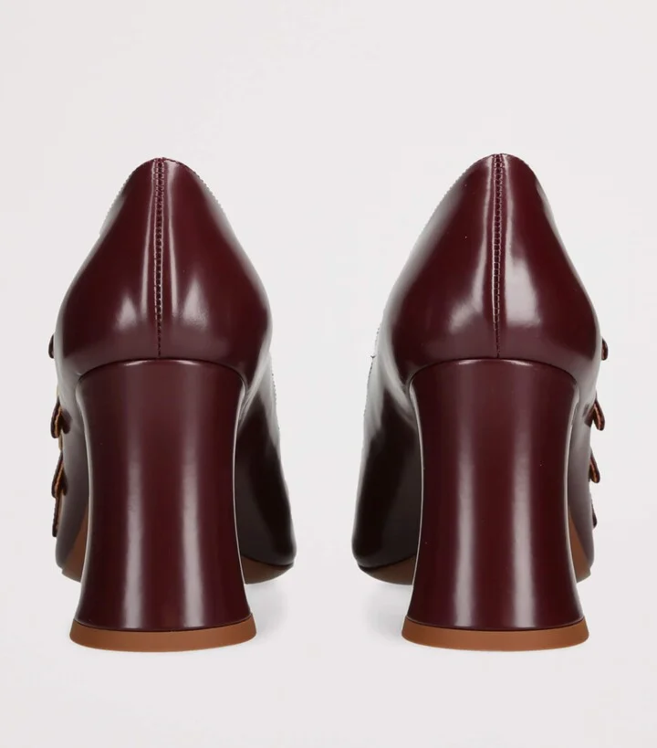 Chloé Leather Janis Pumps 85 - Image 2
