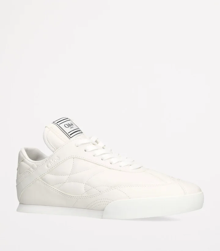Chloé Leather Kick Low-Top Sneakers - Image 4