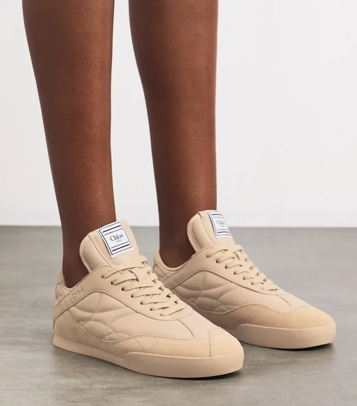 Chloé Leather Kick Low-Top Sneakers - Image 2