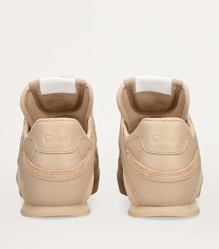 Chloé Leather Kick Low-Top Sneakers - Image 3