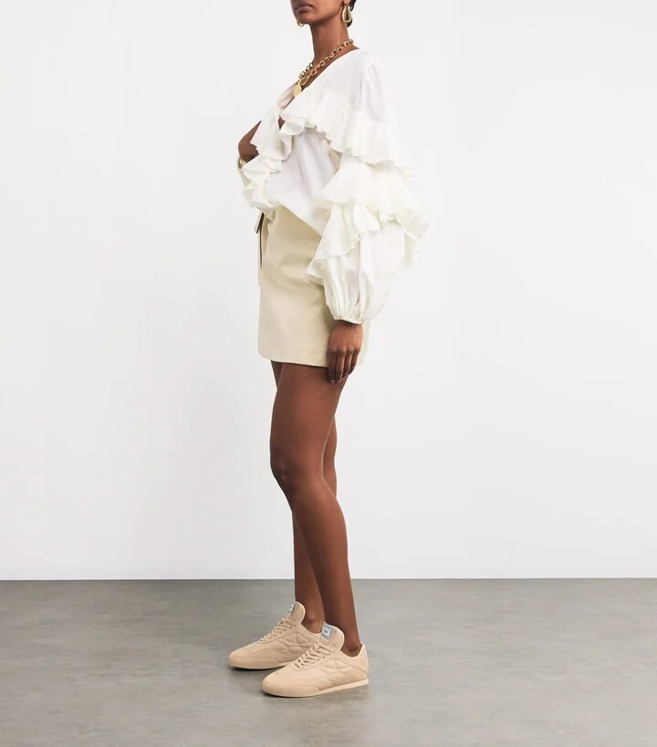 Chloé Leather Kick Low-Top Sneakers - Image 5