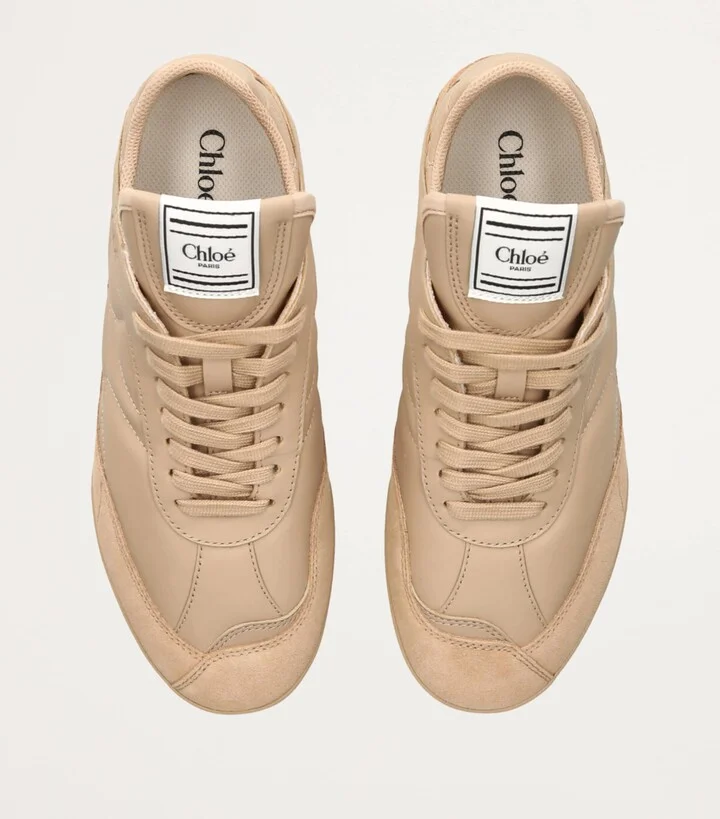 Chloé Leather Kick Low-Top Sneakers - Image 6