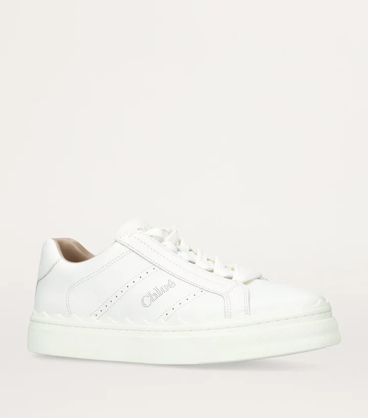 Chloé Leather Lauren Sneakers - Image 3