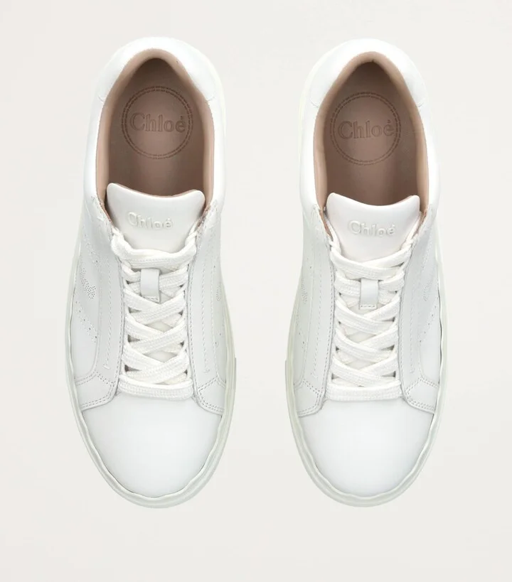 Chloé Leather Lauren Sneakers - Image 4