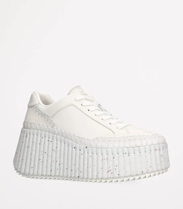 Chloé Leather Nama Runner Platform Sneakers - Image 3