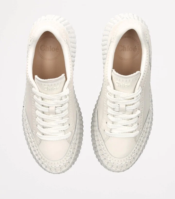Chloé Leather Nama Runner Platform Sneakers - Image 4