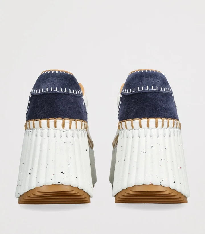Chloé Leather Nama Runner Platform Sneakers - Image 2