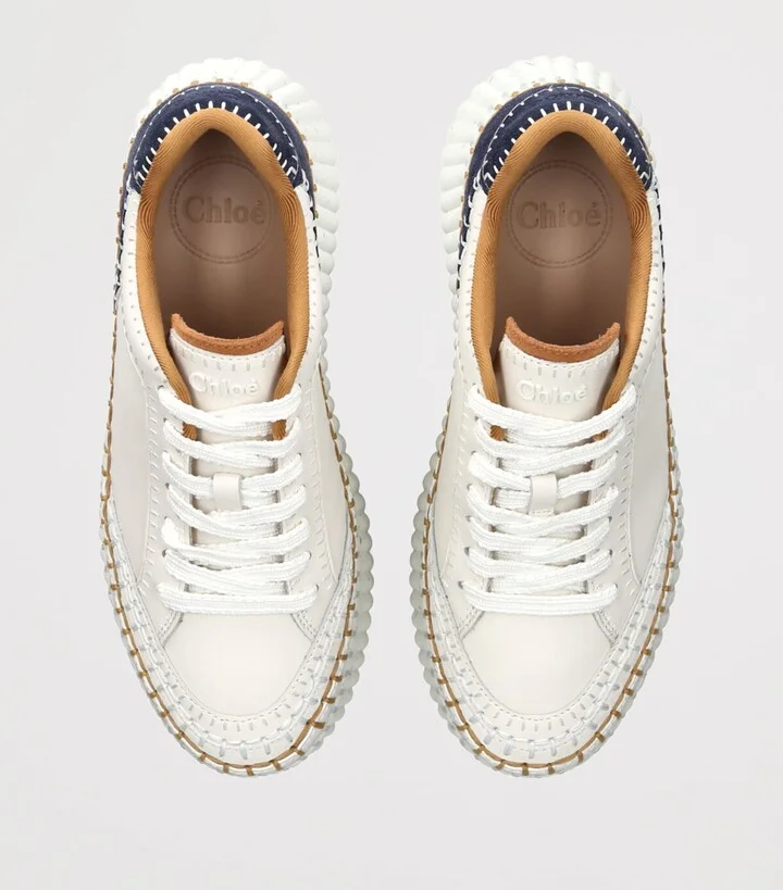 Chloé Leather Nama Runner Platform Sneakers - Image 4