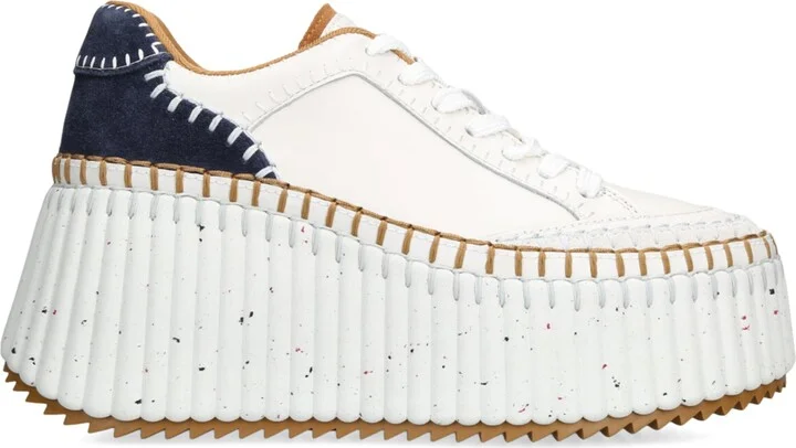 Chloé Leather Nama Runner Platform Sneakers