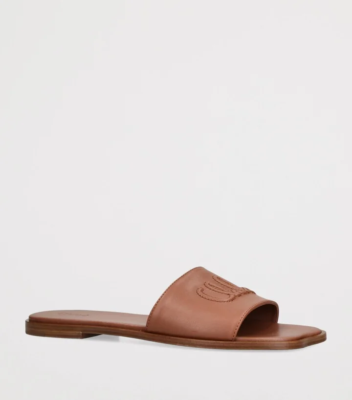 Chloé Leather Soleil Flat Sandals - Image 3